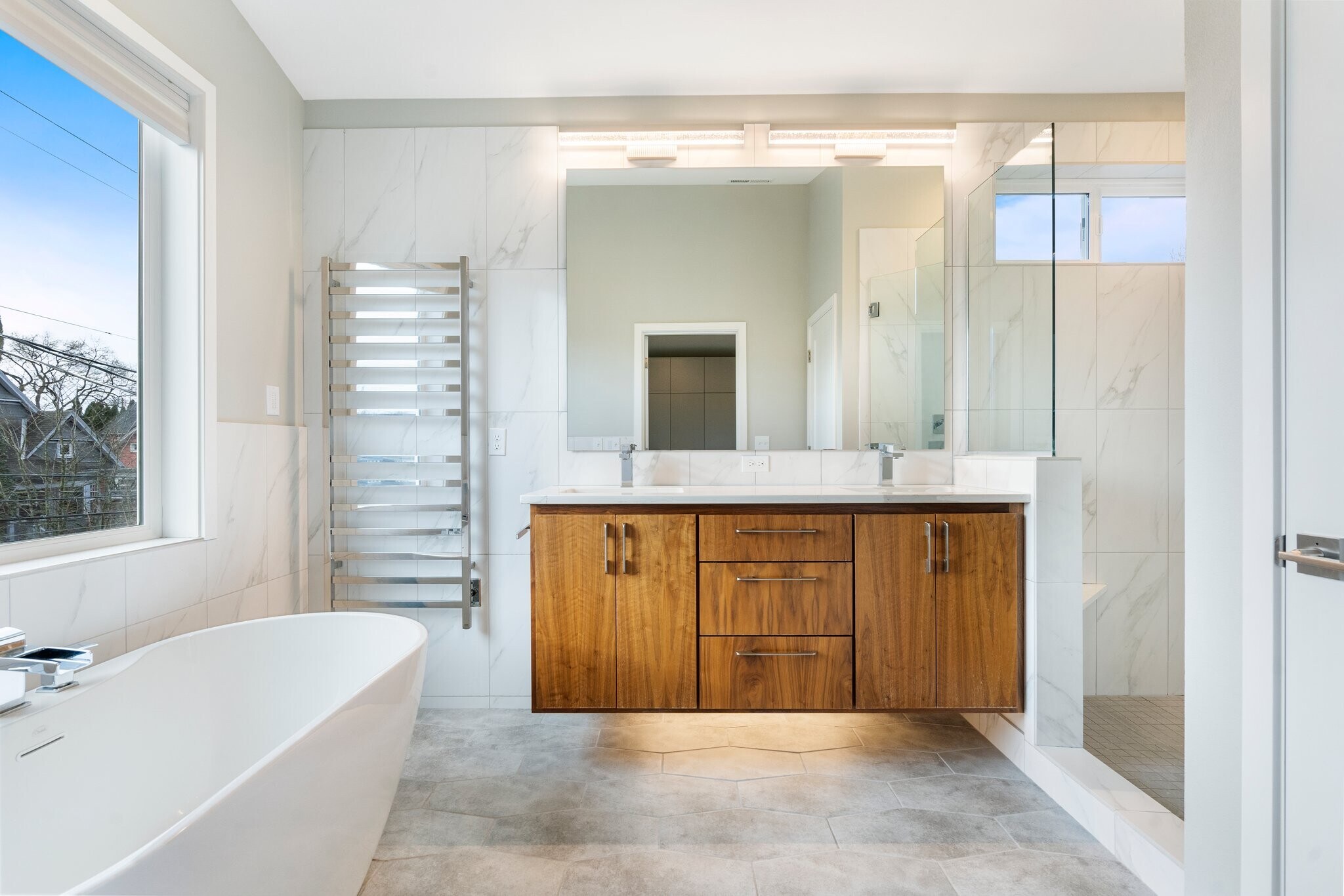 Primary bathroom with heated floors. - 2335 NE Couch St