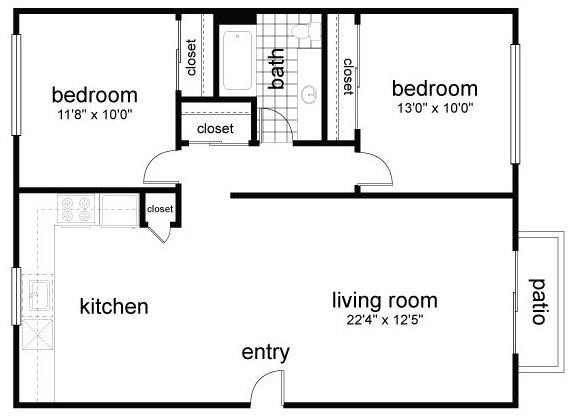 Floorplan - Villa d'Shirl-Lee Apartments