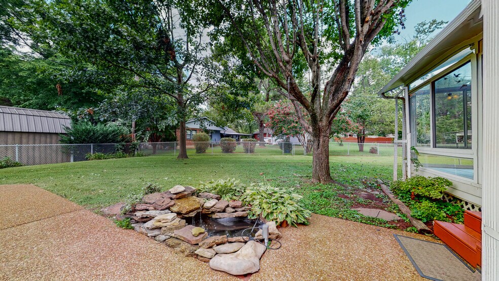 Patio and mini pond. - 203 Donelson Hills Dr