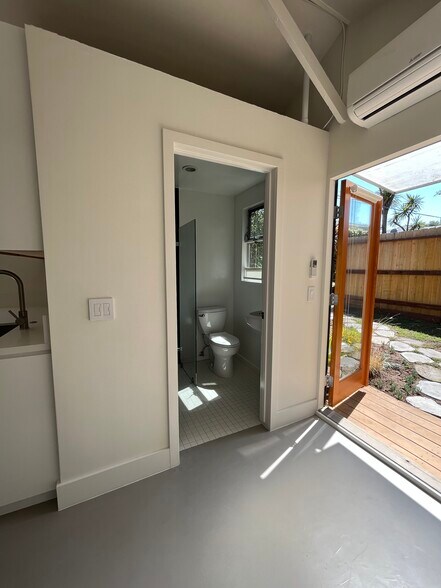 Bathroom and nearby French Door (main entry) - 2401 32nd St
