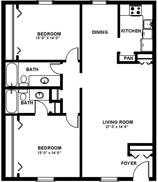 Two Bedroom G - Provincial North Apartments