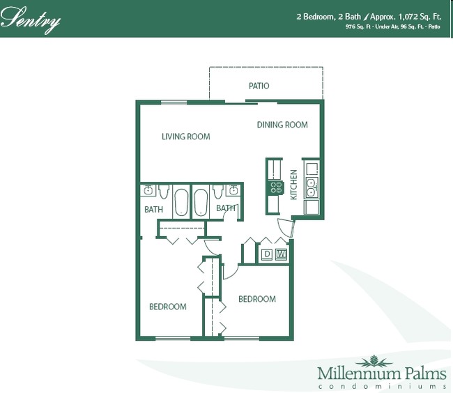 2BR/2BA - Millennium Palms Condominiums