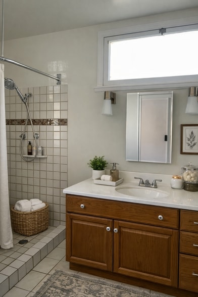 Primary bathroom Shower only - 147 N Baldwin Ave