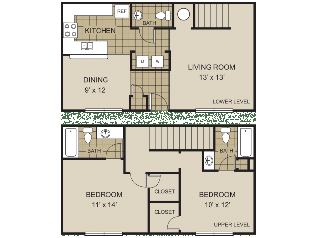 2/2.5 Floor Plan - Redwine Creek