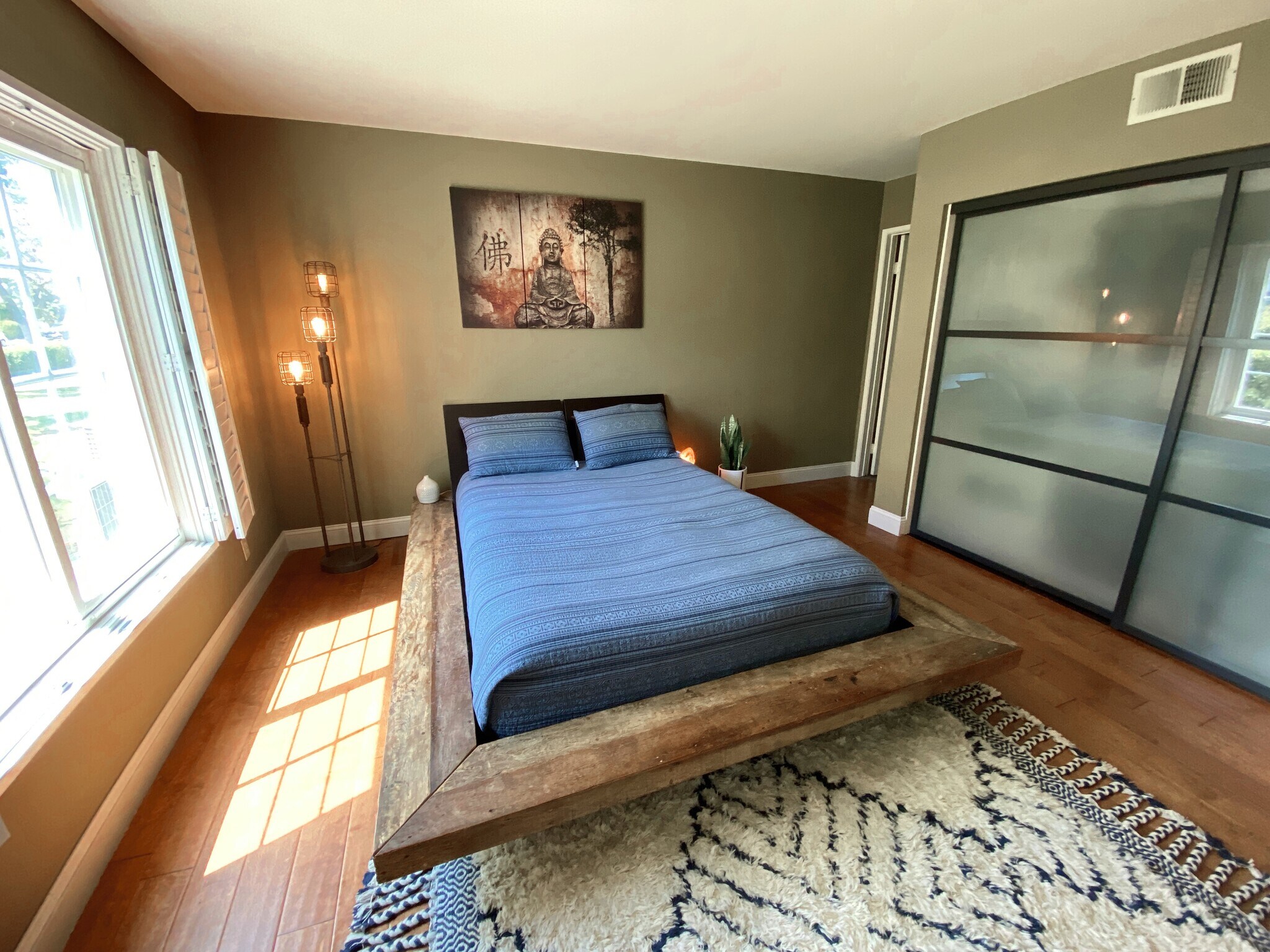 Primary bedroom when it was staged (2023) - 6638 Clybourn Ave