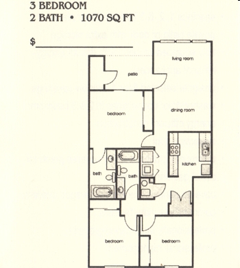 3BR/2BA - Sierra Springs Apartments