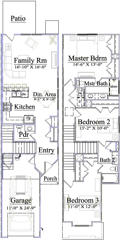 Frio Floorplan.jpg - Woodgate Townhomes