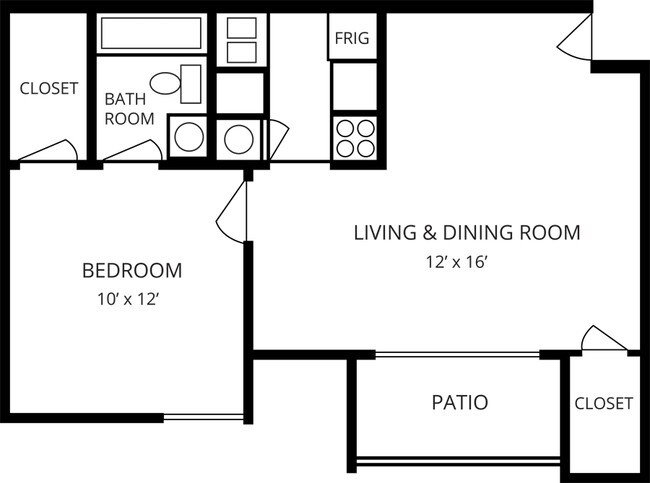 1BR/1BA - Rock Creek Apartments