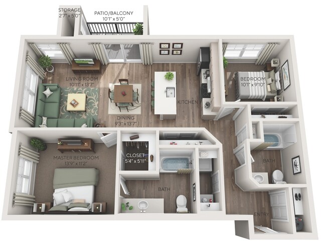Floorplan - Glacier Run Apartments