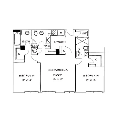 Floorplan - The Residences at Capital Crescent Trail