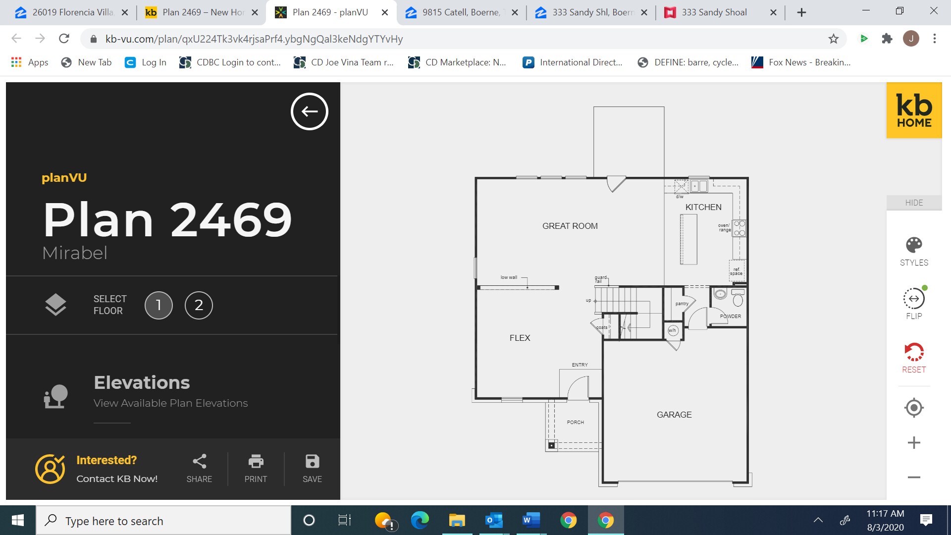 downstairs floorplan - 26019 Florencia Villa