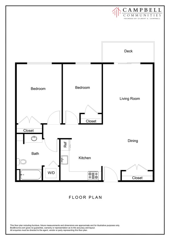 2 Bed 1 Bath Open Floor Plan - Allards Grove