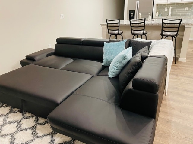 Sofa transforms to a full size sleeper for more lounging space or sleeping - 6126 Centennial Run