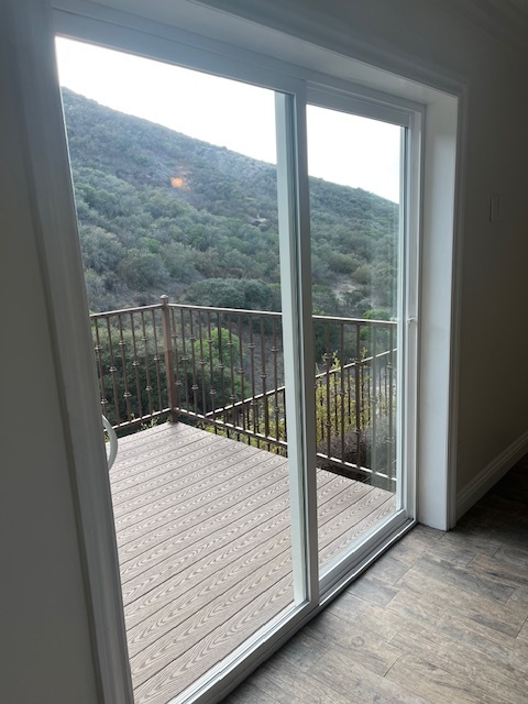 View of Private Patio from Living Room - 28445 Lewis Pl