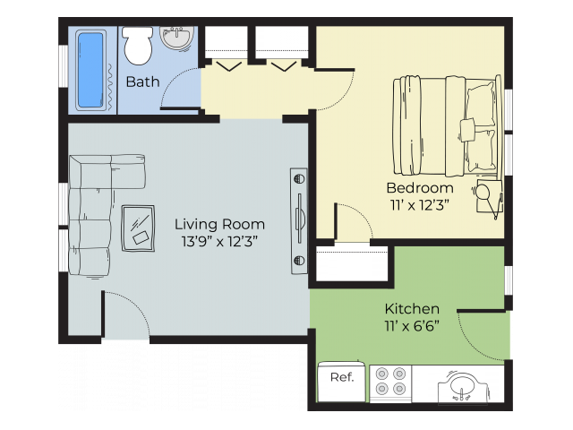 York - One Bedroom - Princeton Village