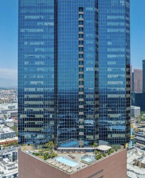 View of the Building w/ Sky Deck & Pool - 1100 Wilshire Blvd