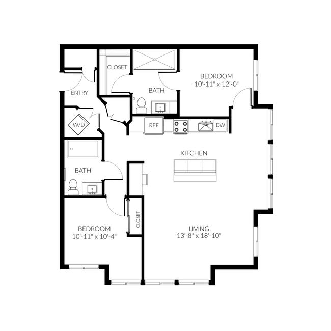 Floorplan - Huntington Apartment Homes