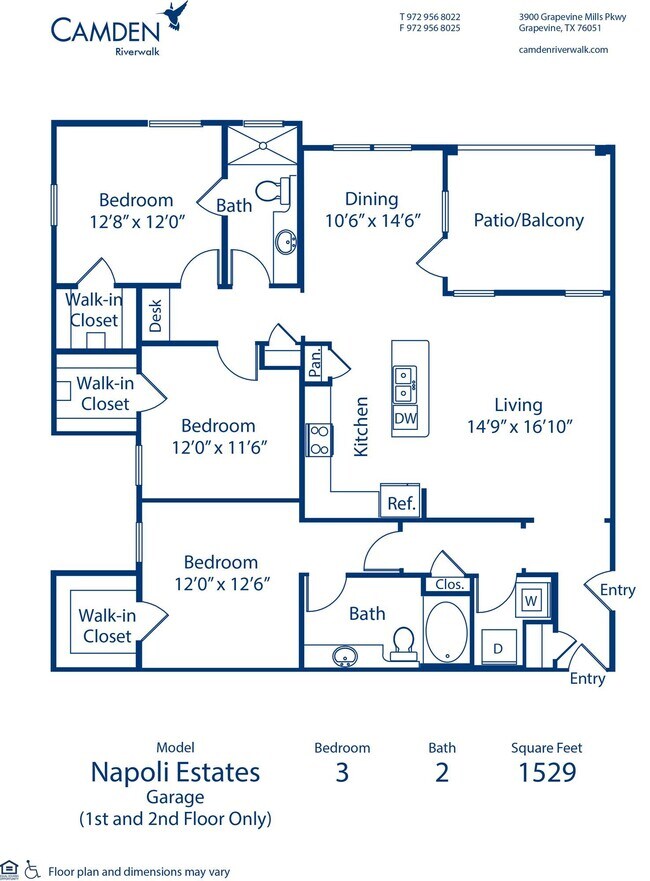 Floorplan - Camden Riverwalk