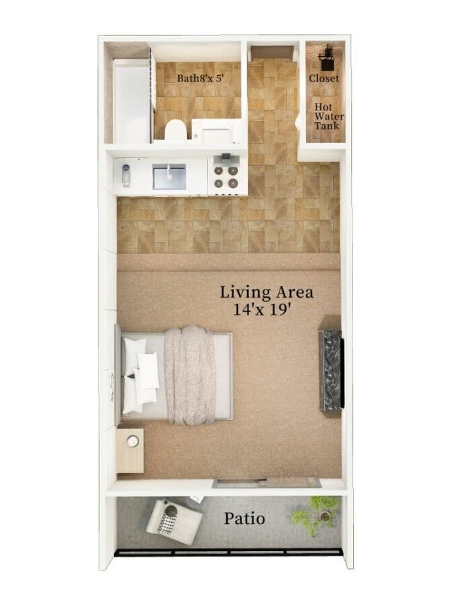 Floorplan - Sunrise Efficiency Apartments