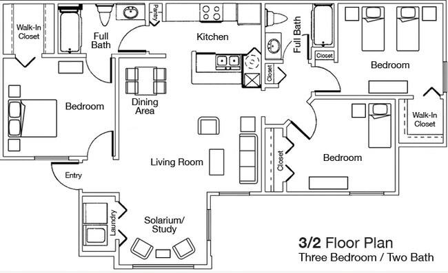 3BR/2BA - Waterford at Cypress Lake