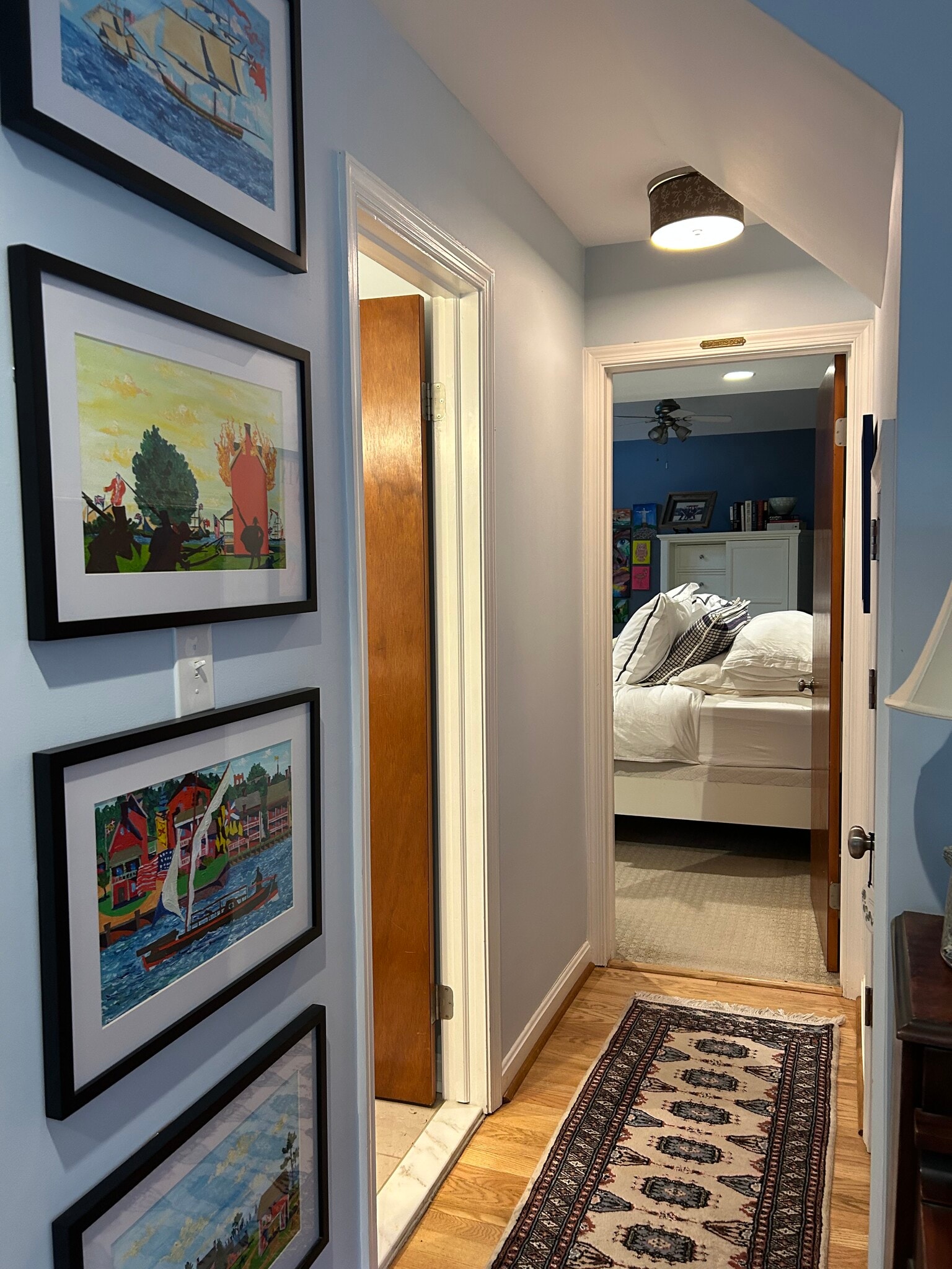 Hall to guest bath - 1111 Van Buren St