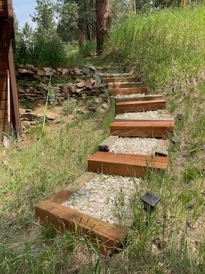 Stairway to entry ground level - 7652 Gartner Rd