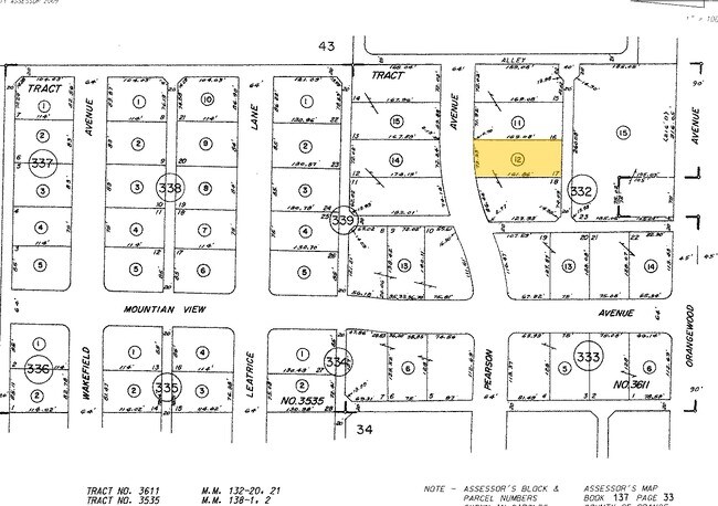 Plat Map - Pearson Gardens