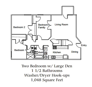 2BR/1.5BA - Rivertrail Apartments