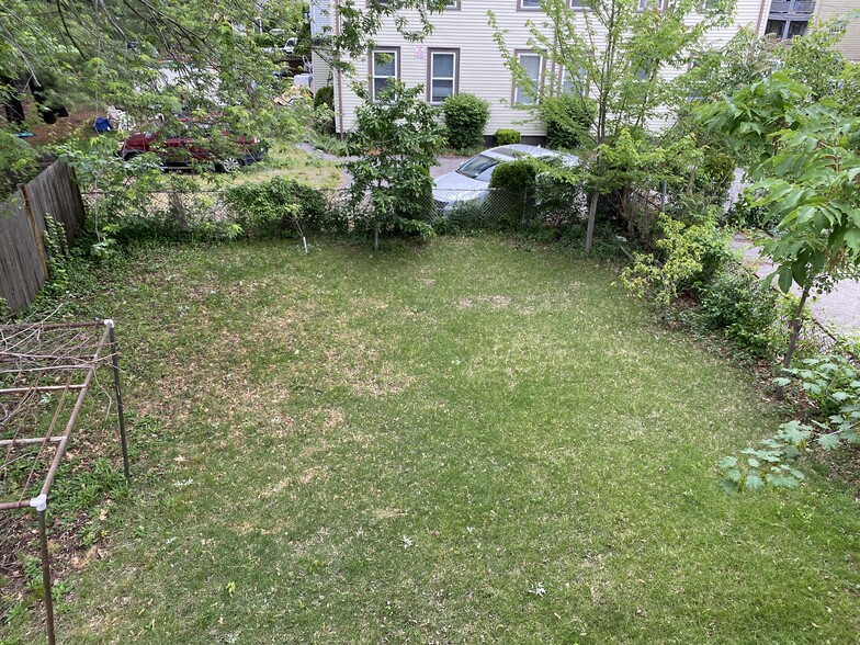 Back yard view from the back porch - 48 Raymond St