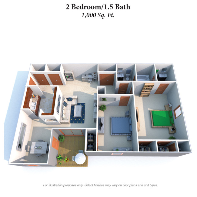 Floorplan - Four Worlds Apartments