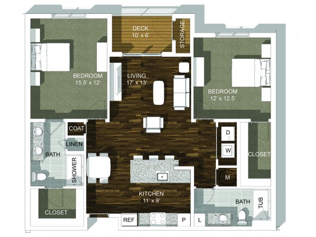 2 Bed - Coryell Commons