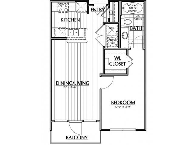 A1.1 â?? One bedroom, one bath home with 633 s.f. - CityVista Apartments