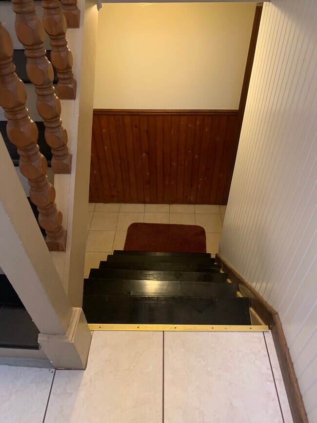 Stairs to lower level - 6105 Dacola Shores Rd
