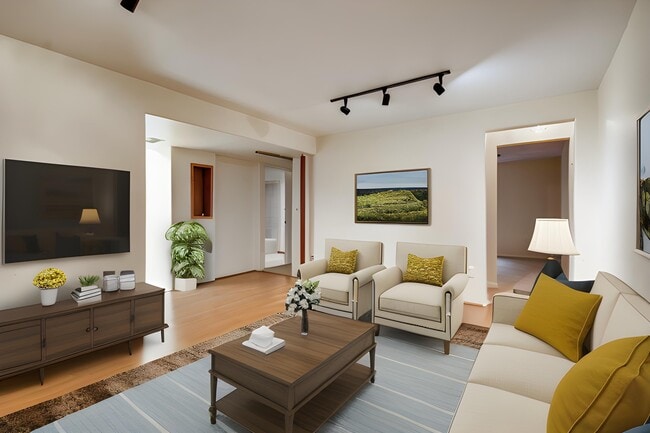 Living Space staged as Living room - 415 Lilac Ct