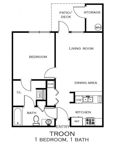1BR/1BA - Troon Apartments