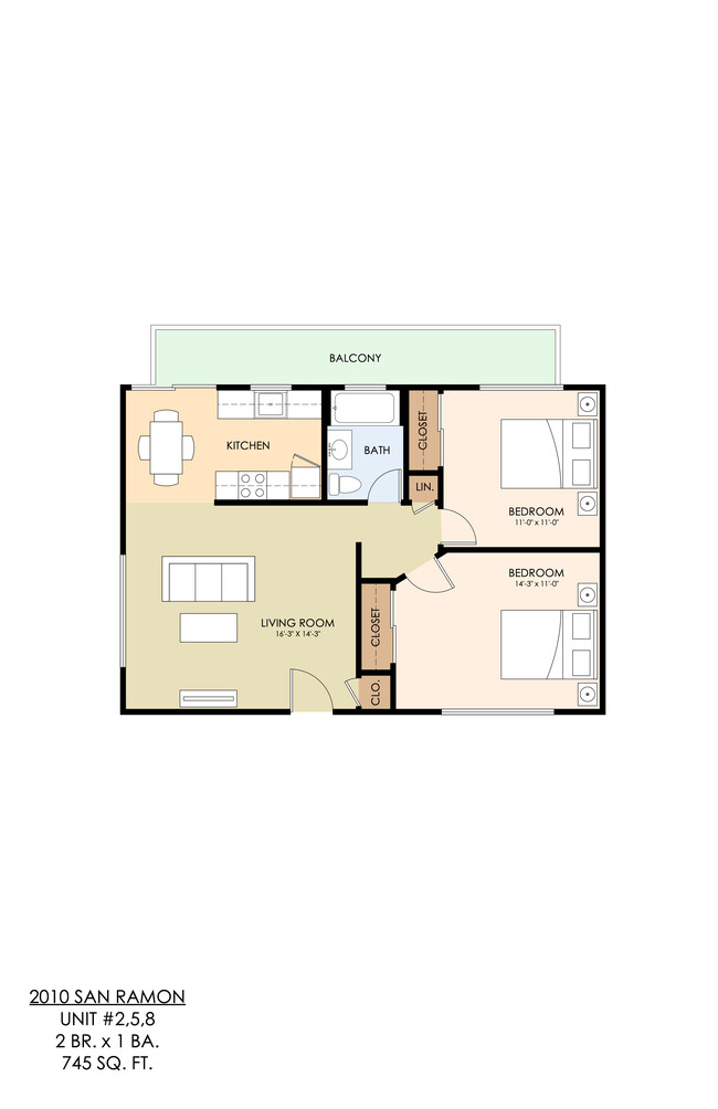 Floorplan - 2010 San Ramon Apartments