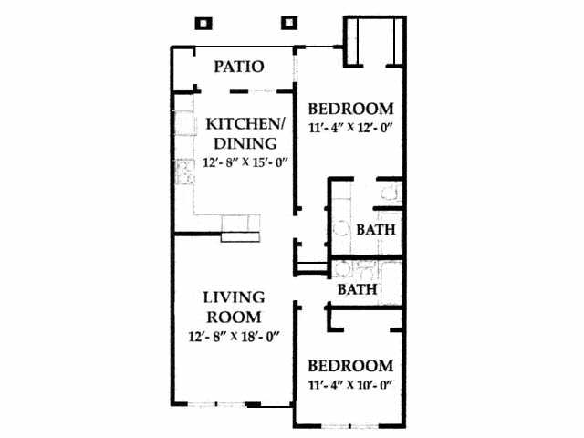 Plan D - Courtyards at Kirnwood Apartment Homes