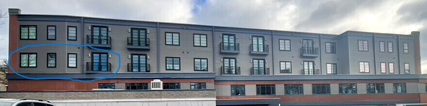 Back of PHS; apt is on lower left - 34 Bridge St