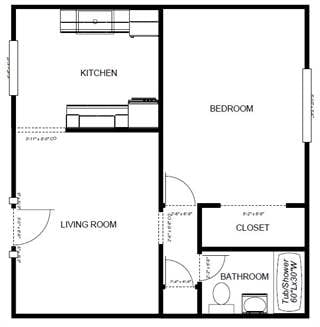 1BR/1BA - Ranchero Apartments