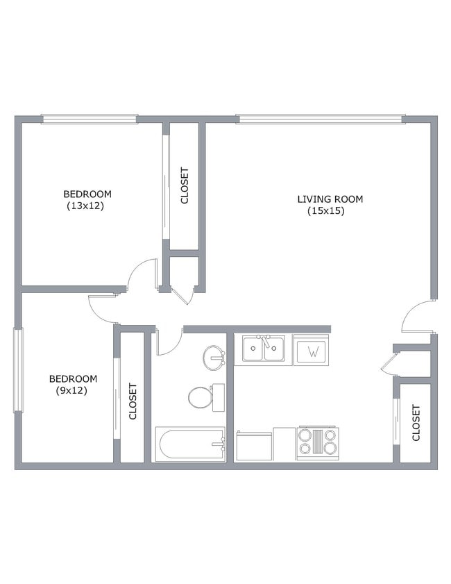 Floorplan - Oak Place Apartments