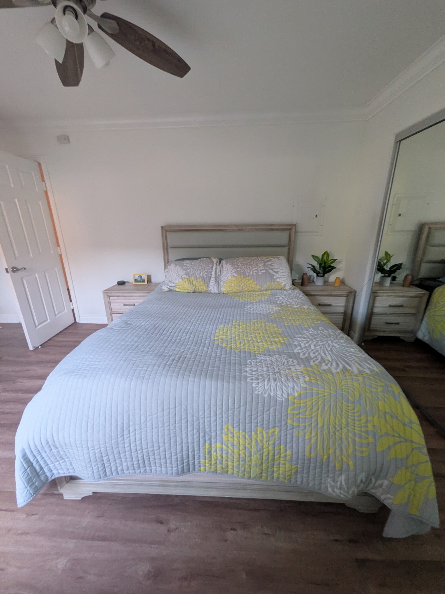 Bed, high end mattress and night stands availble - 3956 Texas St