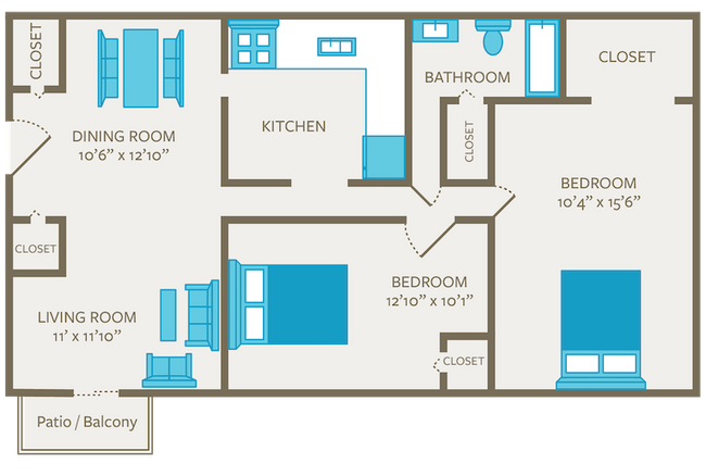 Floorplan - Lake Point Apartments