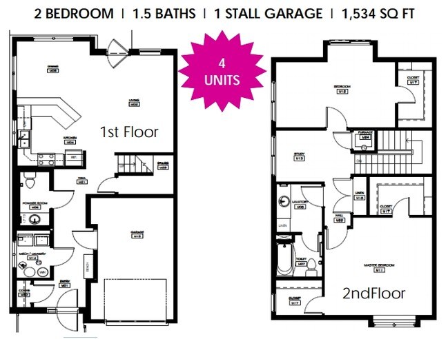 2BR/1.5BA - Spring Creek Townhomes