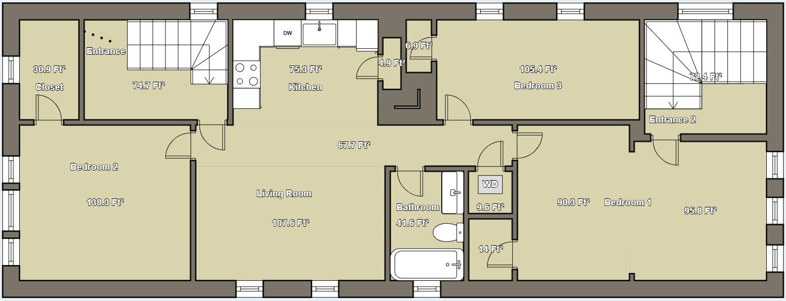 *Values are Approximate - 63 Havre St