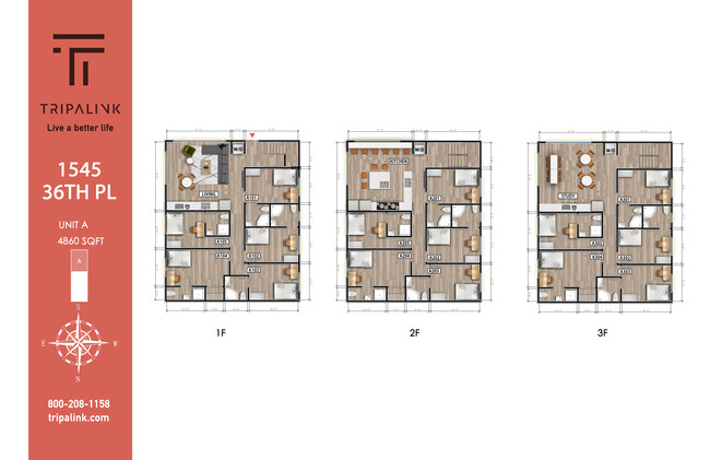 1545 36th Pl Floor Plan Unit1 - 1545 W 36th Pl Student Housing