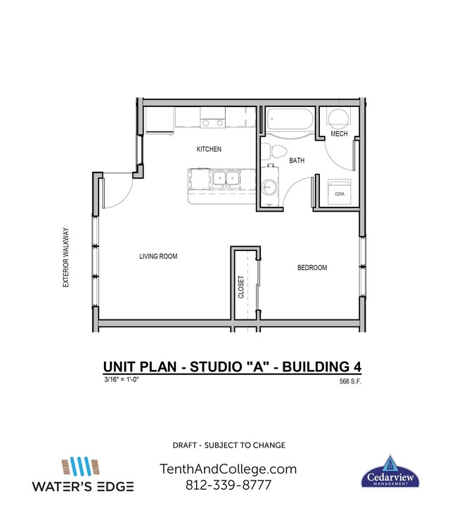 Floorplan - Waters Edge Apartments Bloomington