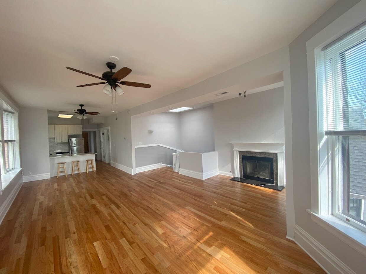 Living room into dining room and kitchen - 4200 N Damen Ave