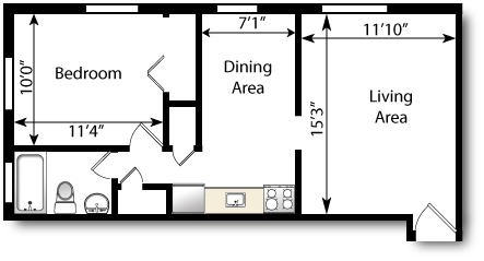 1BR/1BA - James Patrick