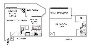 1 BED / 1 BATH / 900 SQFT - Cadence