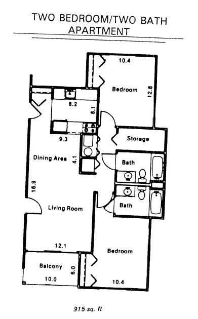 Floorplan - Valley View Apartments